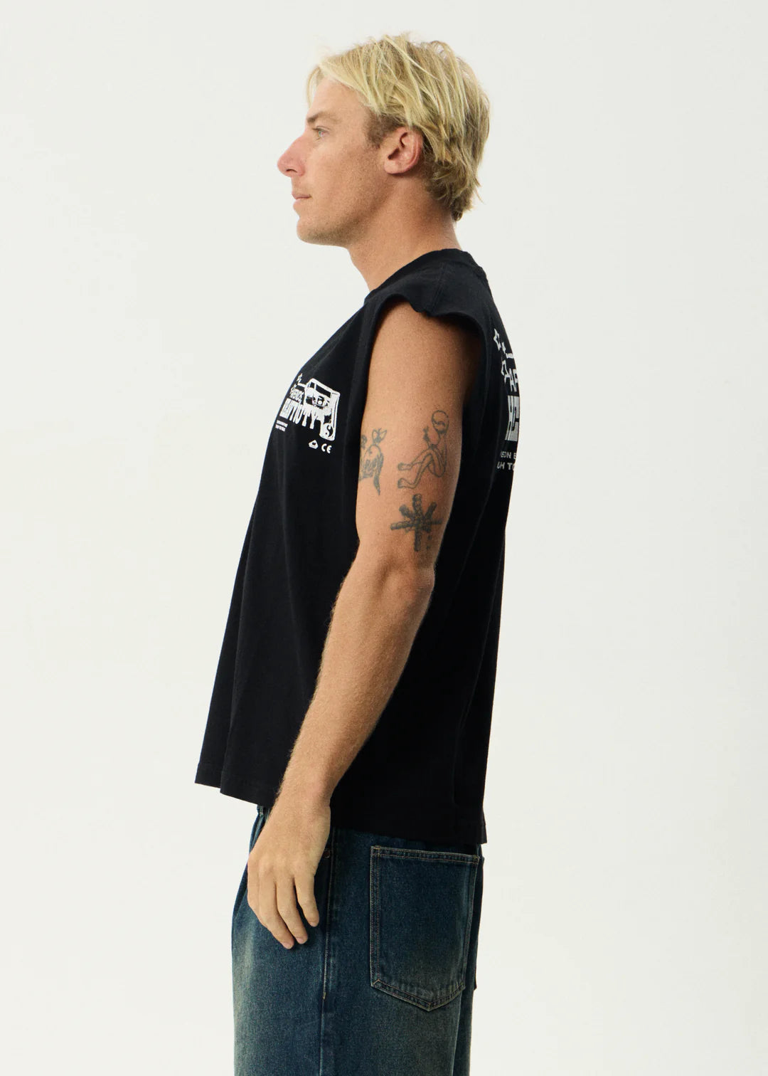 Afends Heavy Duty Sleeveless Tee BLACK