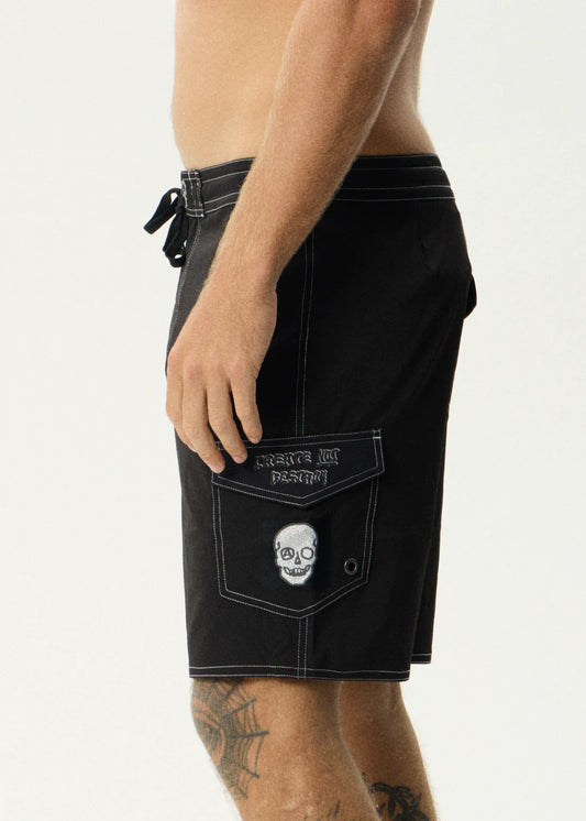 Afends LQD Metal Surf Related V2 19" Boardshort BLACK