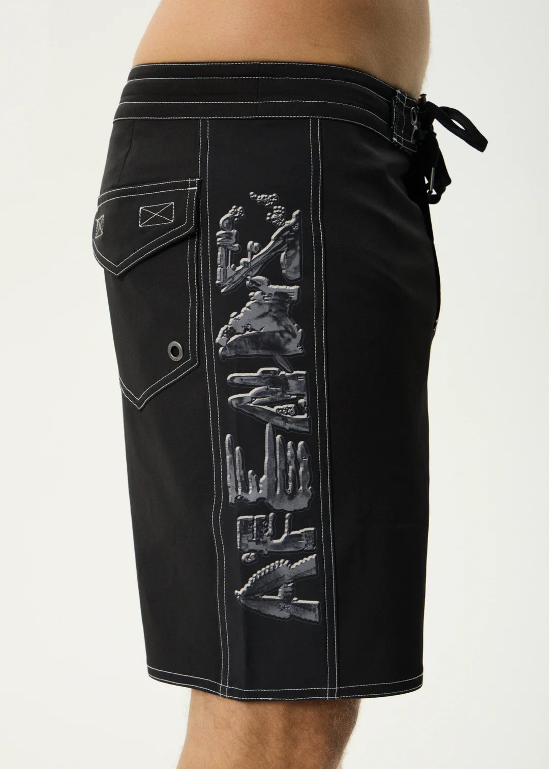 Afends LQD Metal Surf Related V2 19" Boardshort BLACK