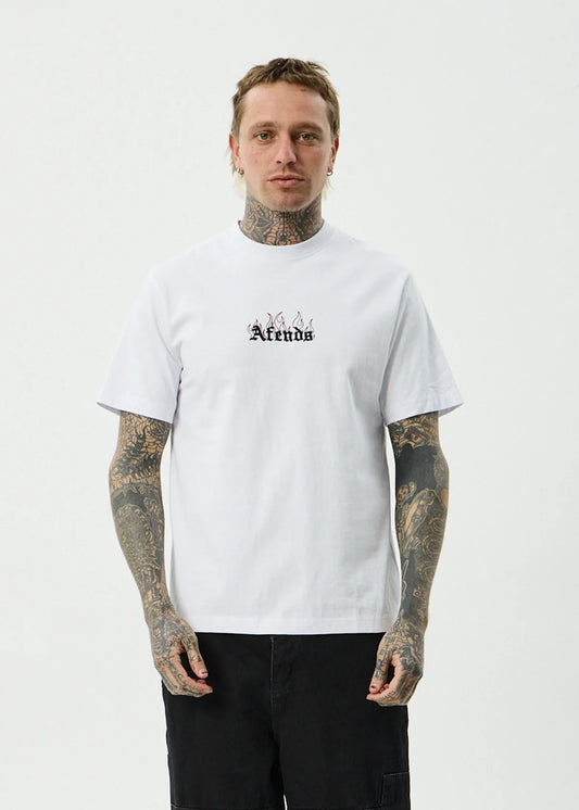 Afends Temporal Heavyweight Retro Tee WHITE