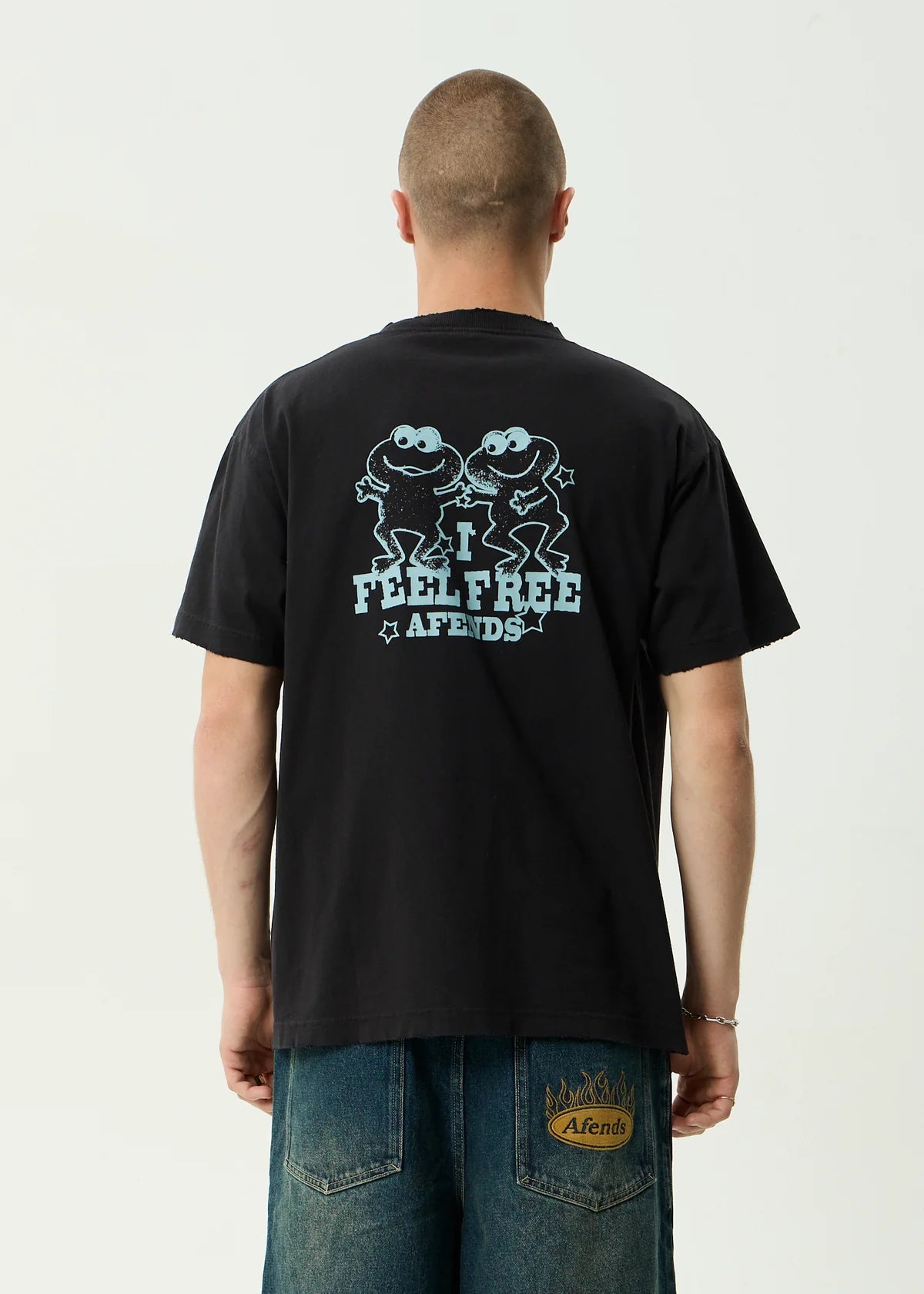 Afends Sonoran Boxy Fit Tee STONE BLACK