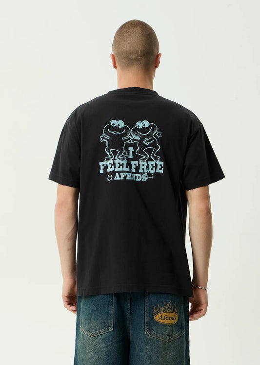 Afends Sonoran Boxy Fit Tee STONE BLACK