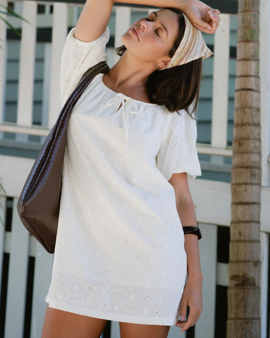 Roxy Lucky One Mini Dress COCONUT MILK