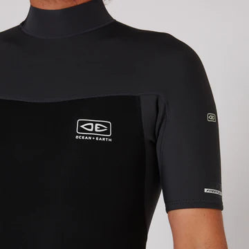 Ocean & Earth Mens 2/2 Free Flex Back Zip Spring Suit BLACK / CHARCOAL