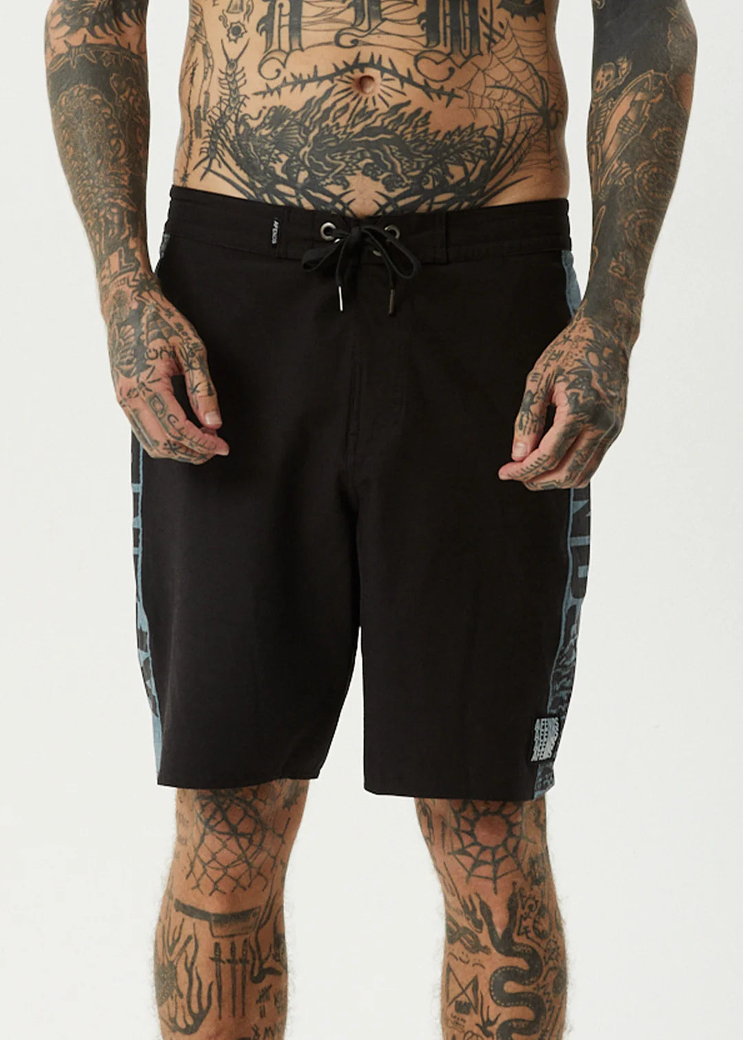 Afends Tread Surf Related Boardshort 20" BLACK