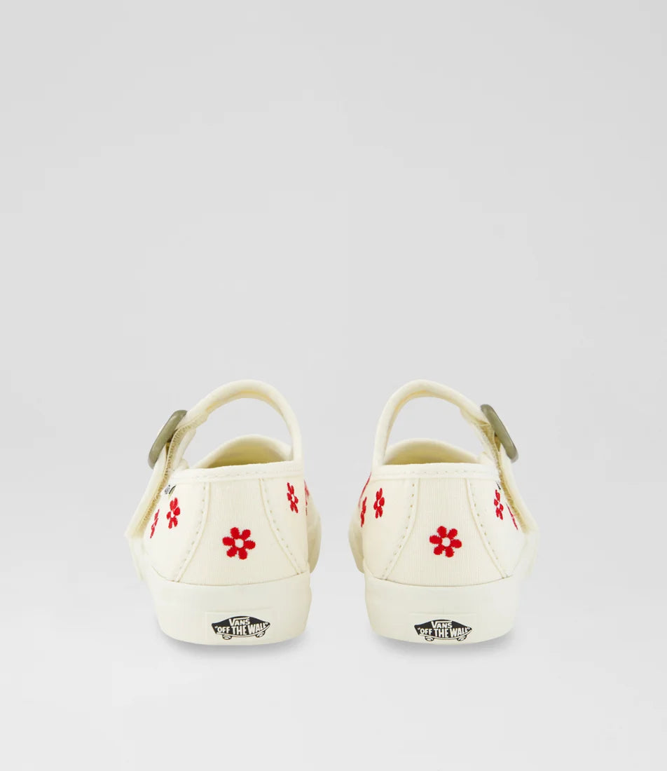 Vans Kids Mary Jane Chantilly Floral WHITE / RACING RED