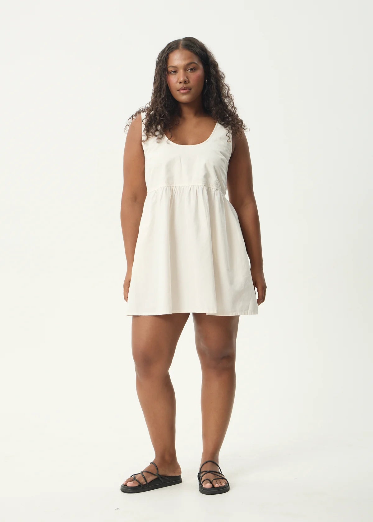 Afends Jesse Hemp Mini Dress WHITE