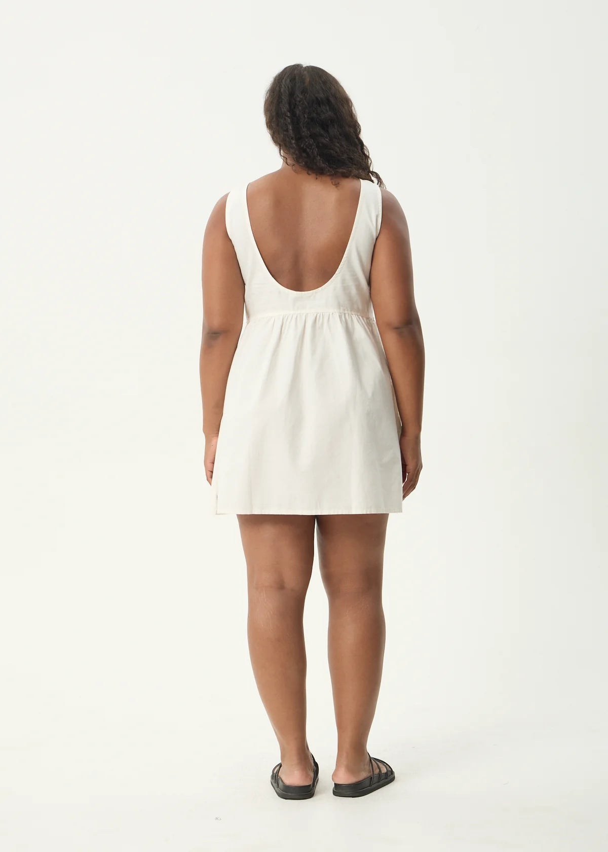 Afends Jesse Hemp Mini Dress WHITE