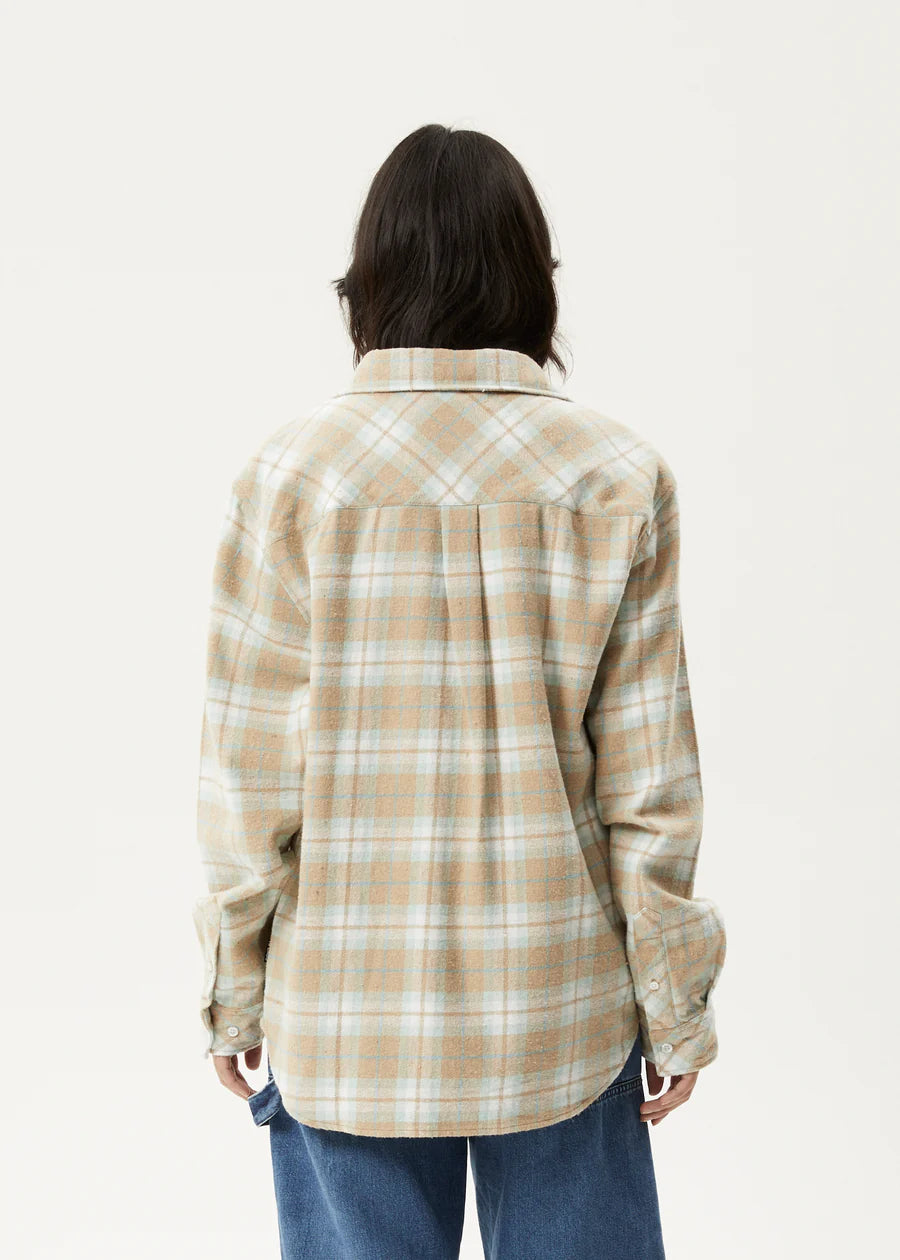 Afends Lighthouse Flannel Shirt TAUPE