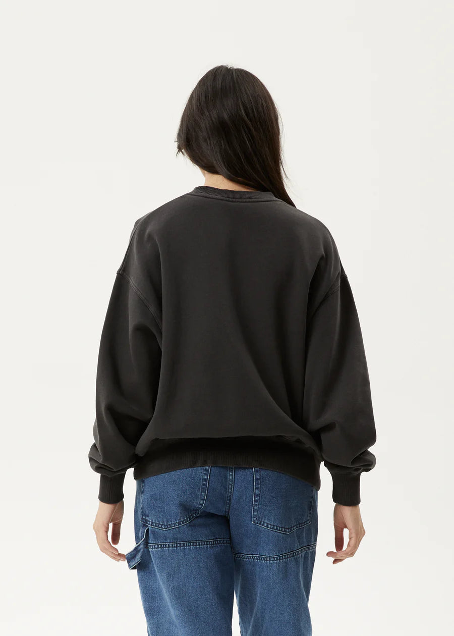 Afends Sweet Juliet Crew Neck STONE BLACK