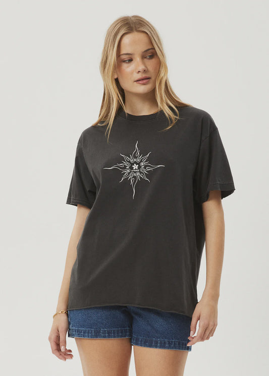 Afends Sunny Recycled Oversized Tee STONE BLACK