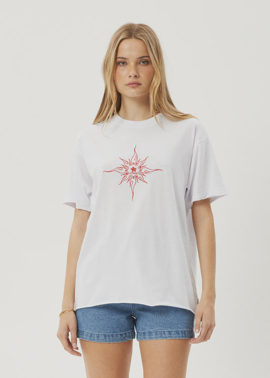 Afends Sunny Recycled Oversized Tee WHITE