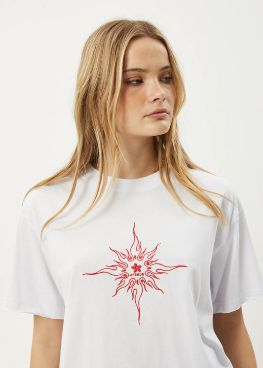 Afends Sunny Recycled Oversized Tee WHITE