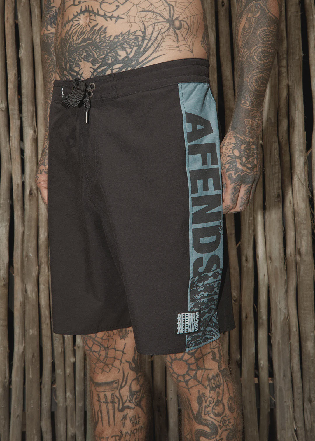 Afends Tread Surf Related Boardshort 20" BLACK