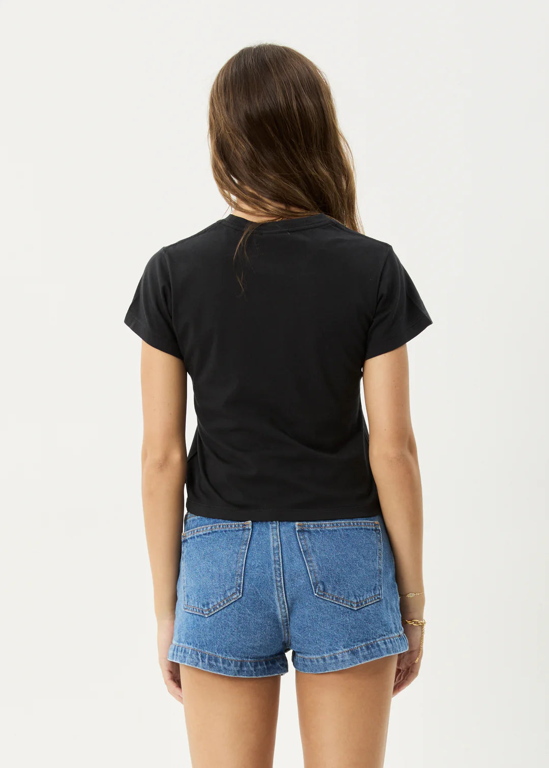 Afends Maisie Baby Tee STONE BLACK