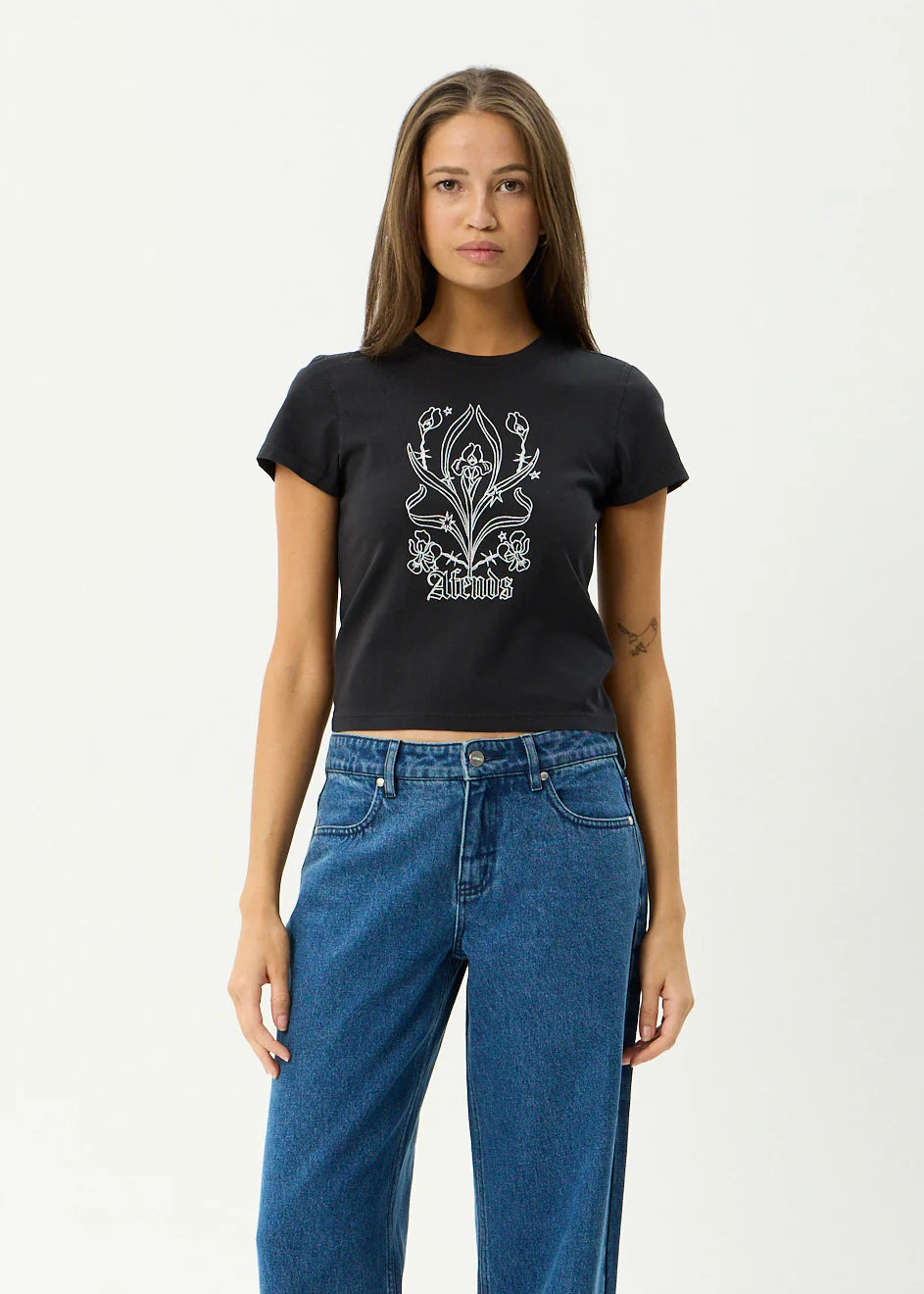 Afends Good Nature Baby Tee STONE BLACK