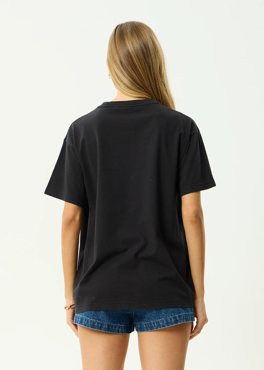 Afends Good Nature Oversized Tee STONE BLACK