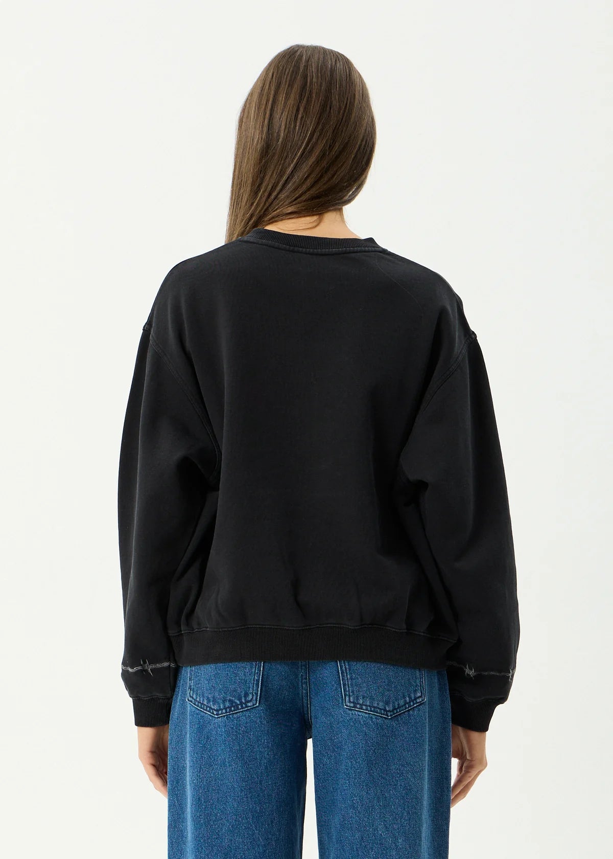 Afends Good Nature Crew Jumper STONE BLACK