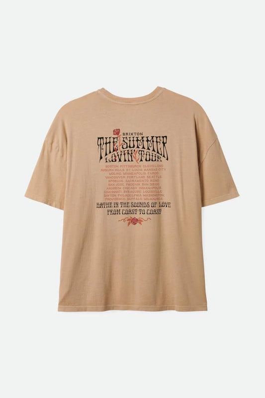 Brixton Sounds Of Love Oversized BF T-Shirt SESAME WORN WASH