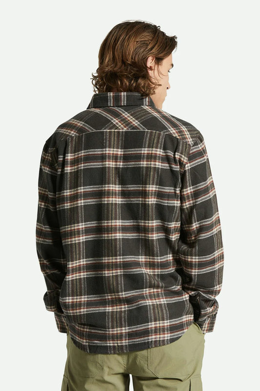 Brixton Bowery LS Flannel BLACK / CHARCOAL / OFF WHITE
