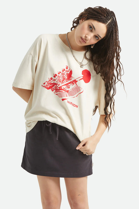 Brixton Sweet Treat Oversized BF Tee WHITECAP
