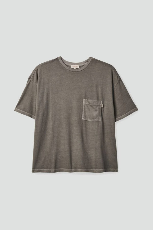 Brixton Carefree Oversized BF Pocket T-Shirt WASHED BLACK