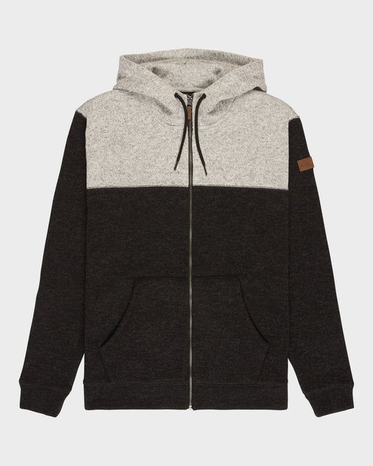 Quiksilver Keller Block Zip Jumper BLACK HEATHER