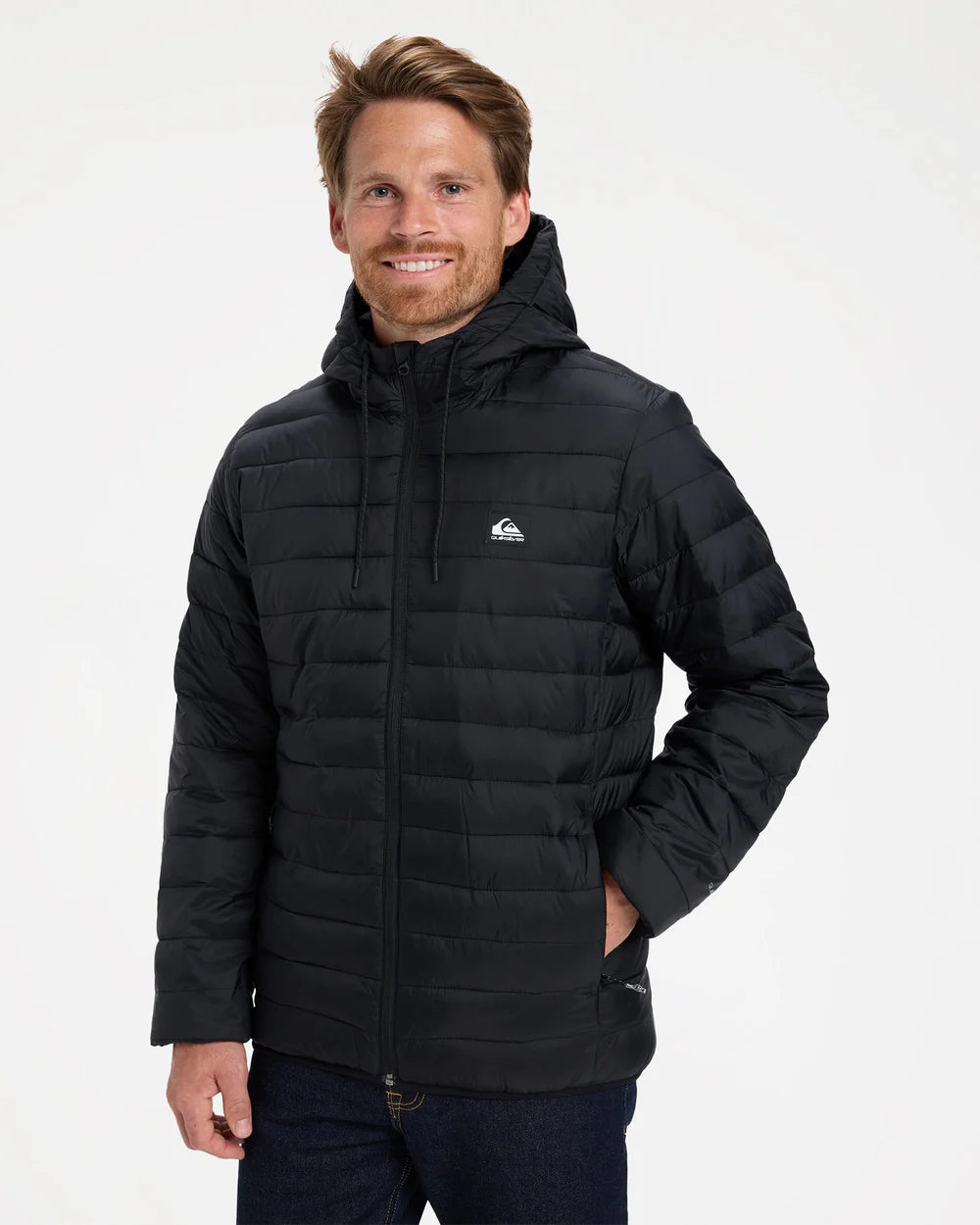 Quiksilver Scaly Hood Puffer Jacket BLACK