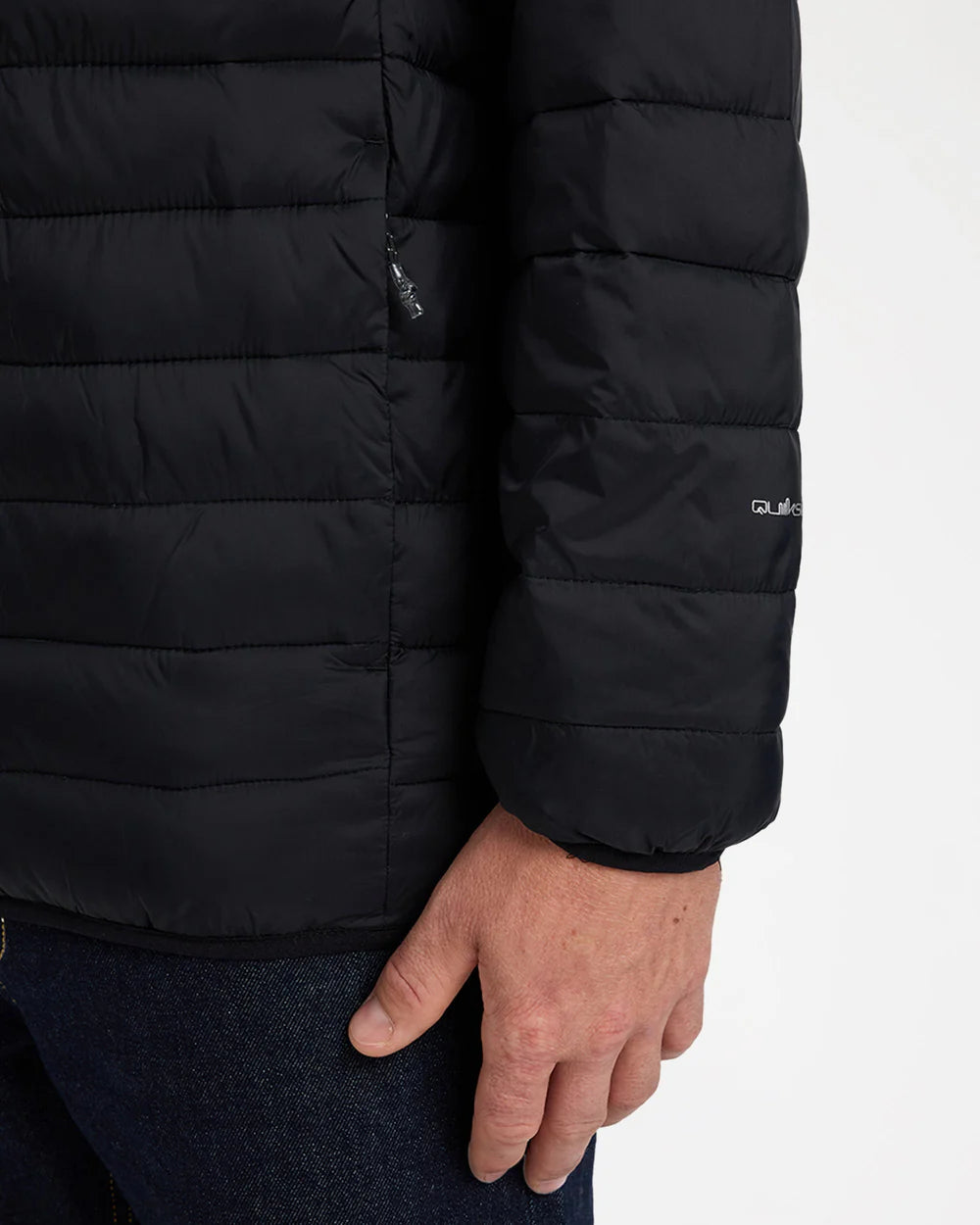 Quiksilver Scaly Hood Puffer Jacket BLACK