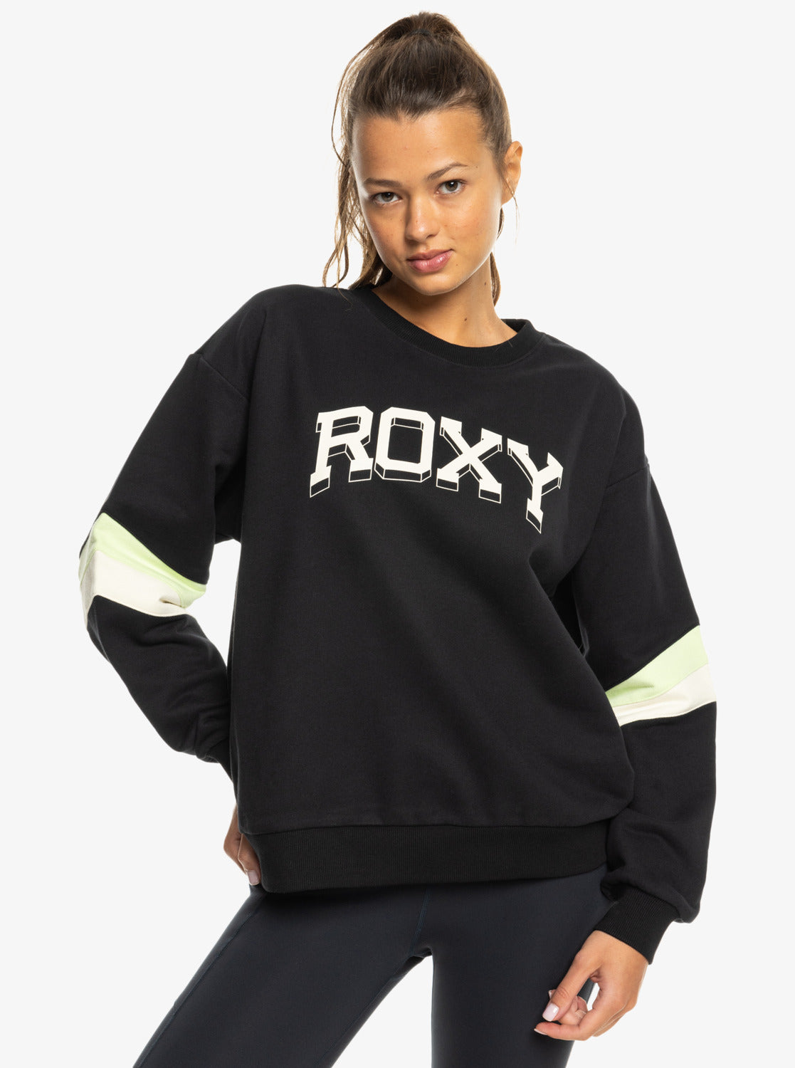 Roxy Essential Energy CB Crew Neck Jumper TRUE BLACK