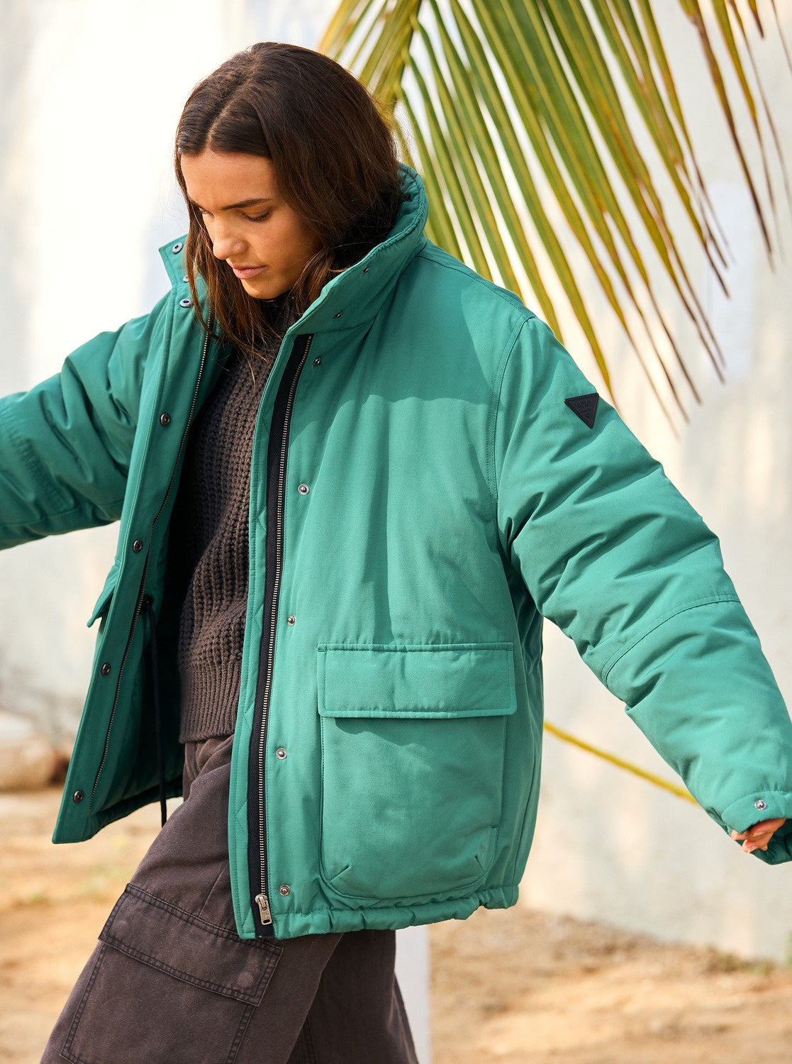 Roxy This Time Puffer Jacket GALAPAGOS GREEN