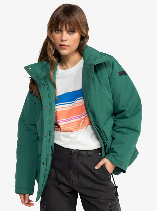 Roxy This Time Puffer Jacket GALAPAGOS GREEN