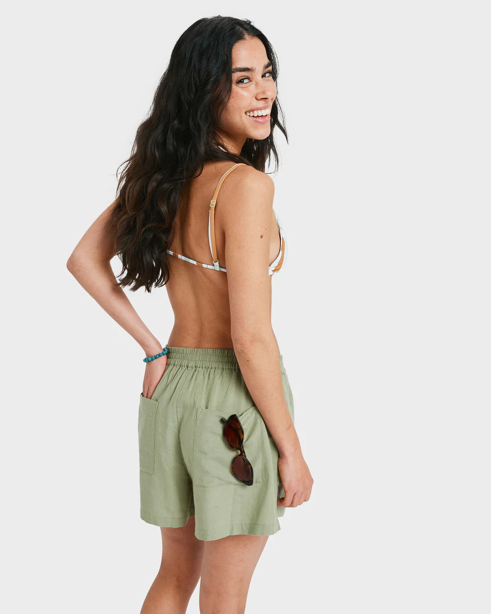 Roxy Lekeitio Break Slub Mid Short OIL GREEN