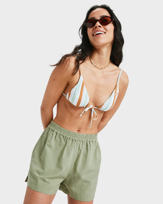 Roxy Lekeitio Break Slub Mid Short OIL GREEN