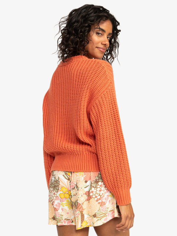 Roxy Coming Home Knit Sweater APRICOT BRANDY