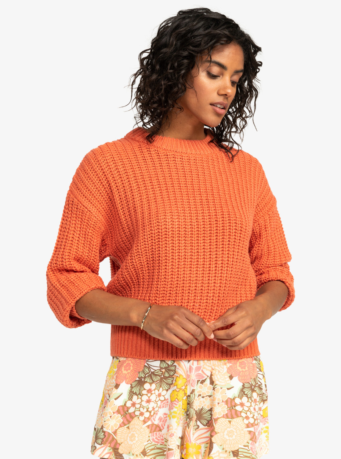 Roxy Coming Home Knit Sweater APRICOT BRANDY East Coast Surf