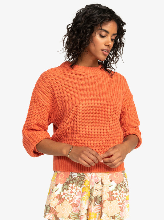 Roxy Coming Home Knit Sweater APRICOT BRANDY