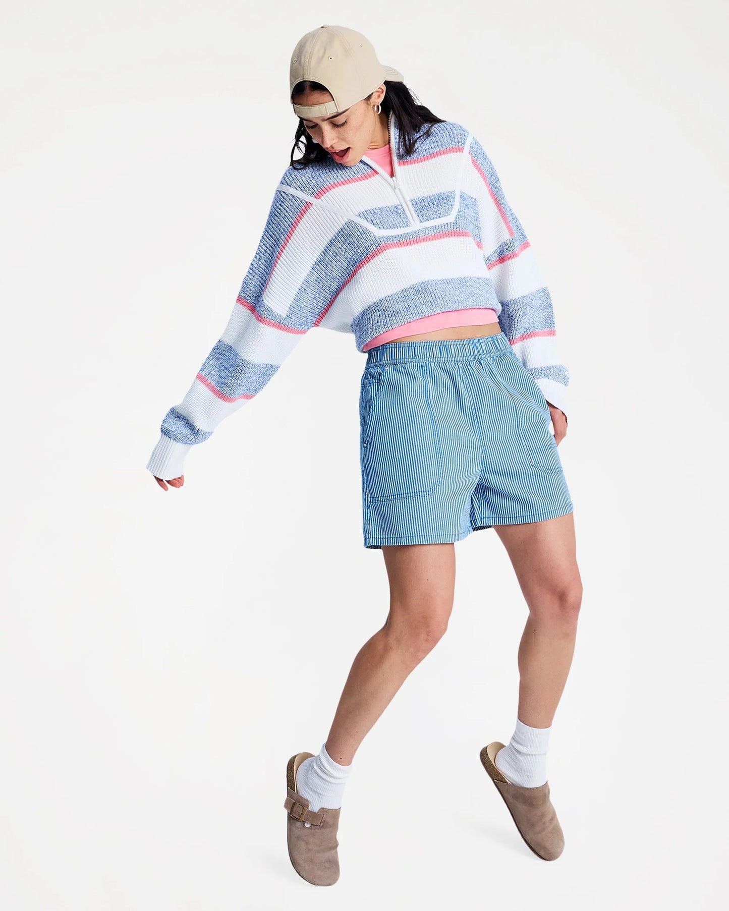 Roxy Carver Half Zip Knit Jumper COCONUT MILK