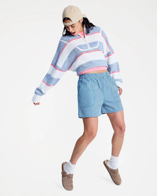 Roxy Carver Half Zip Knit Jumper COCONUT MILK