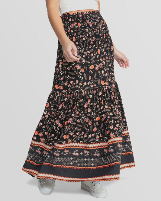 Roxy Remember The Time II Skirt ANTHRACITE KERALA BORDER