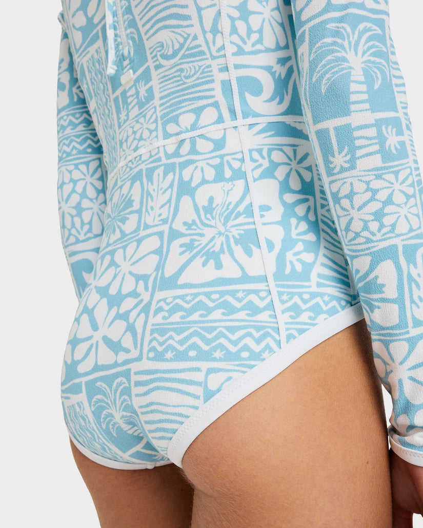 Roxy Flowers Wave LS Onesie SKY BLUE SURFENIRS