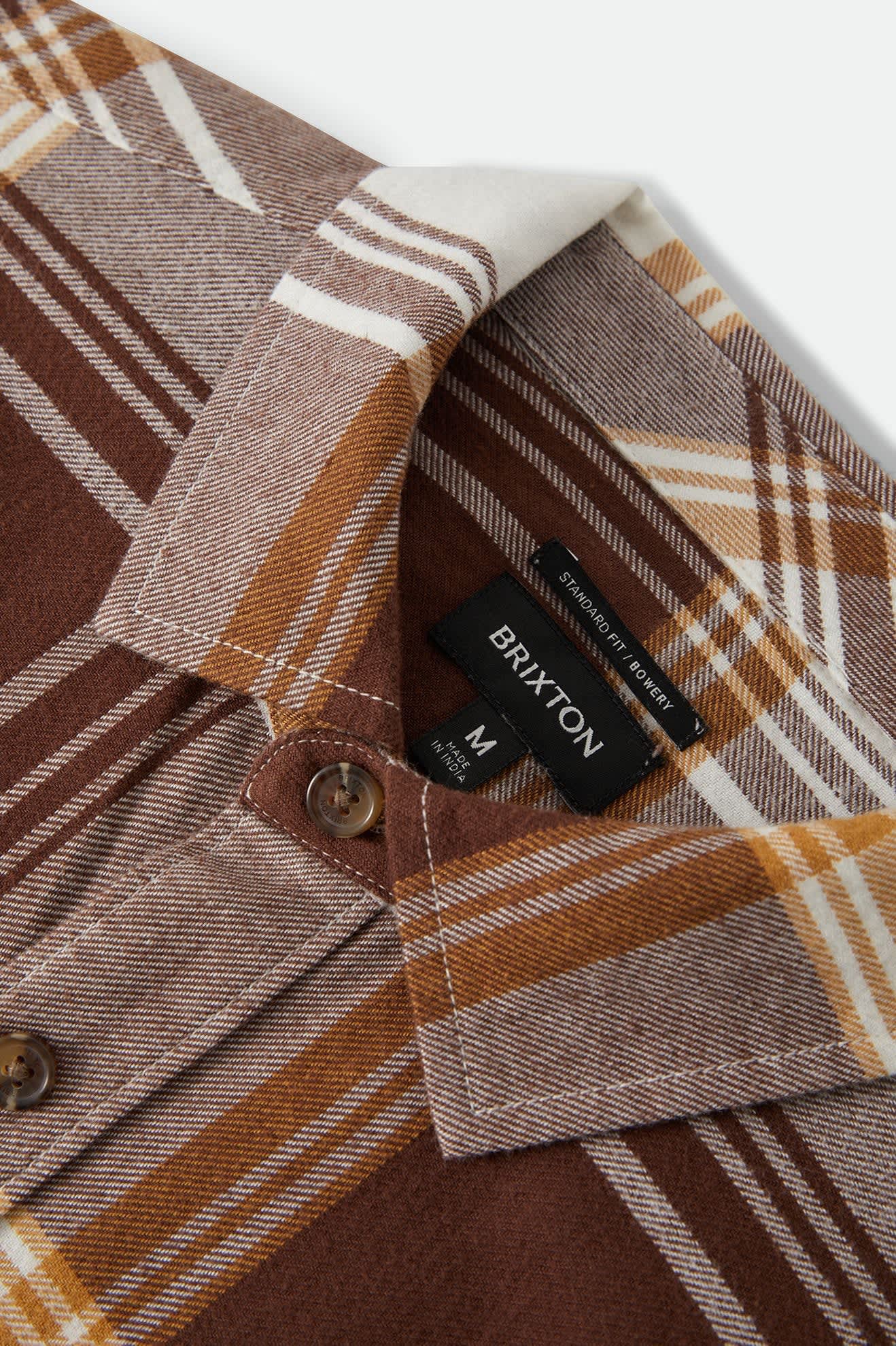 Brixton Bowery LW Ultra Flannel CHOCOLATE / OFF WHITE