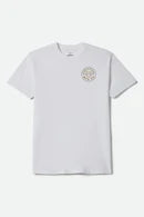 Brixton Crest II Standard Tee WHITE / SAGE / COPPER