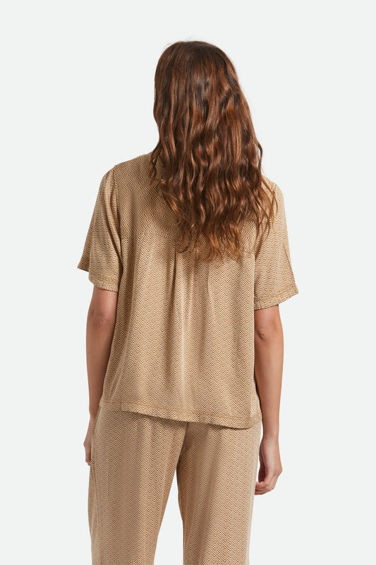Brixton Hudson Lounge Woven Shirt WASHED COPPER / WHITECAP