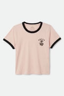 Brixton Serpent Baby Tee CHALK PINK / BLACK