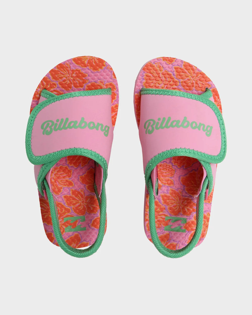 Billabong Groms Happy Hibiscus Slide PARTY PINK