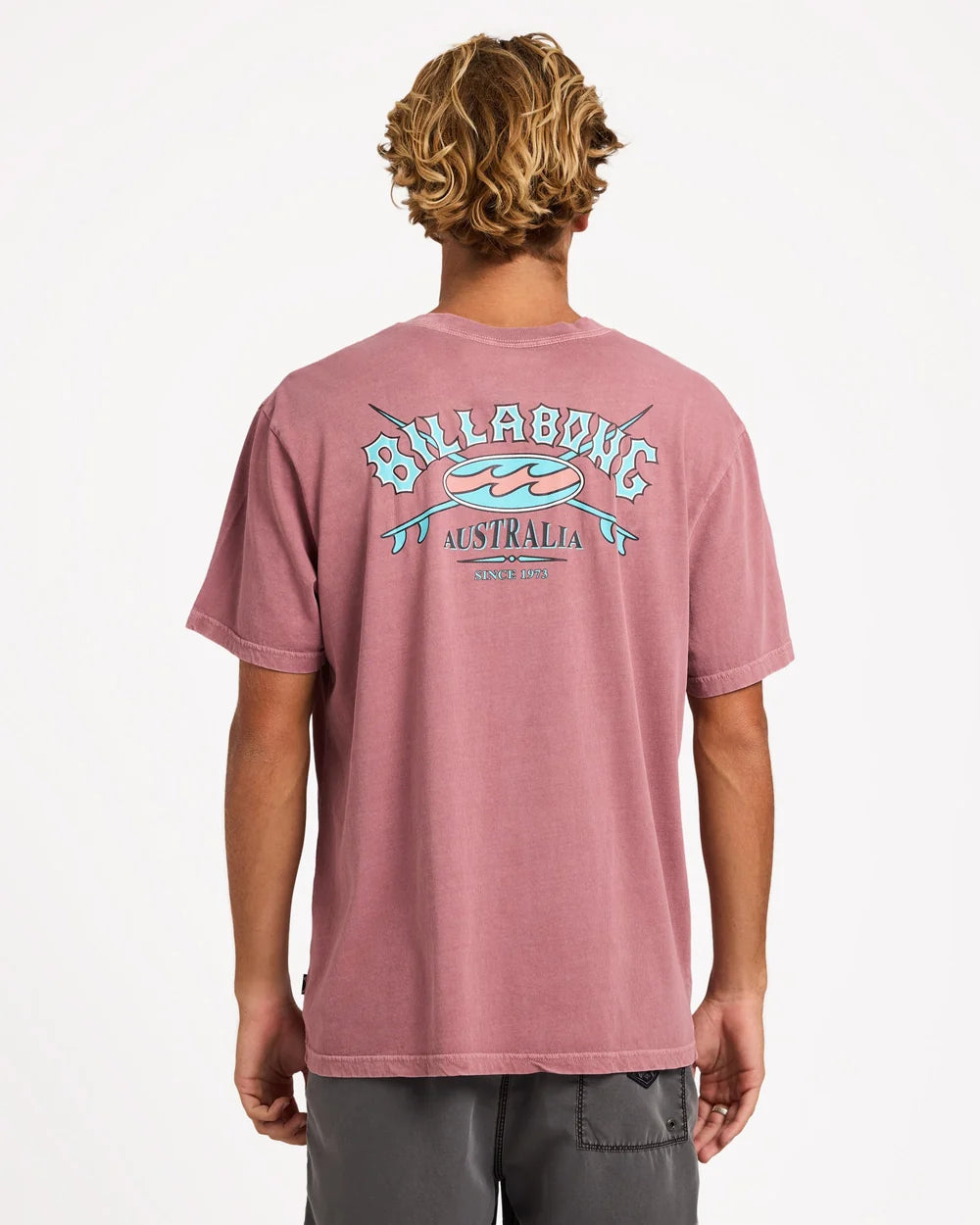 Billabong Heritage Arch Wavewash Tee RED DAHLIA