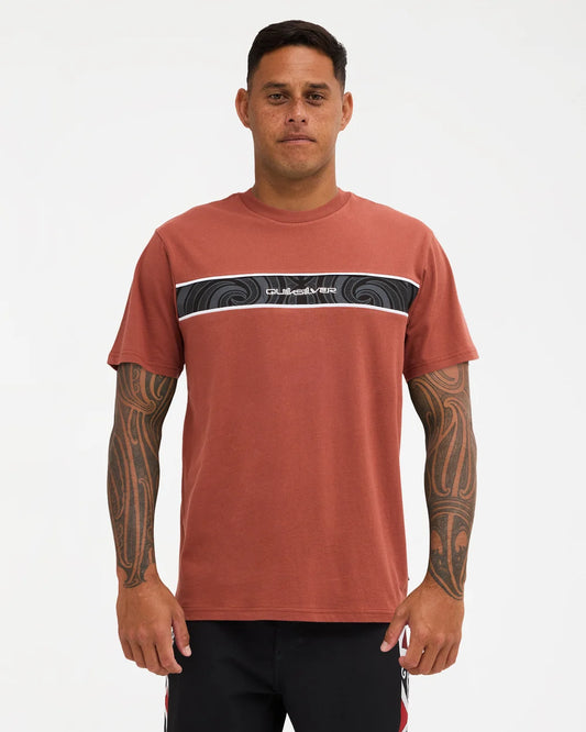 Quiksilver Takarangi Panel Tee HENNA
