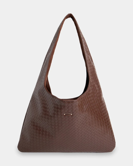 Roxy Sable Weave Shoulder Bag CINNAMON