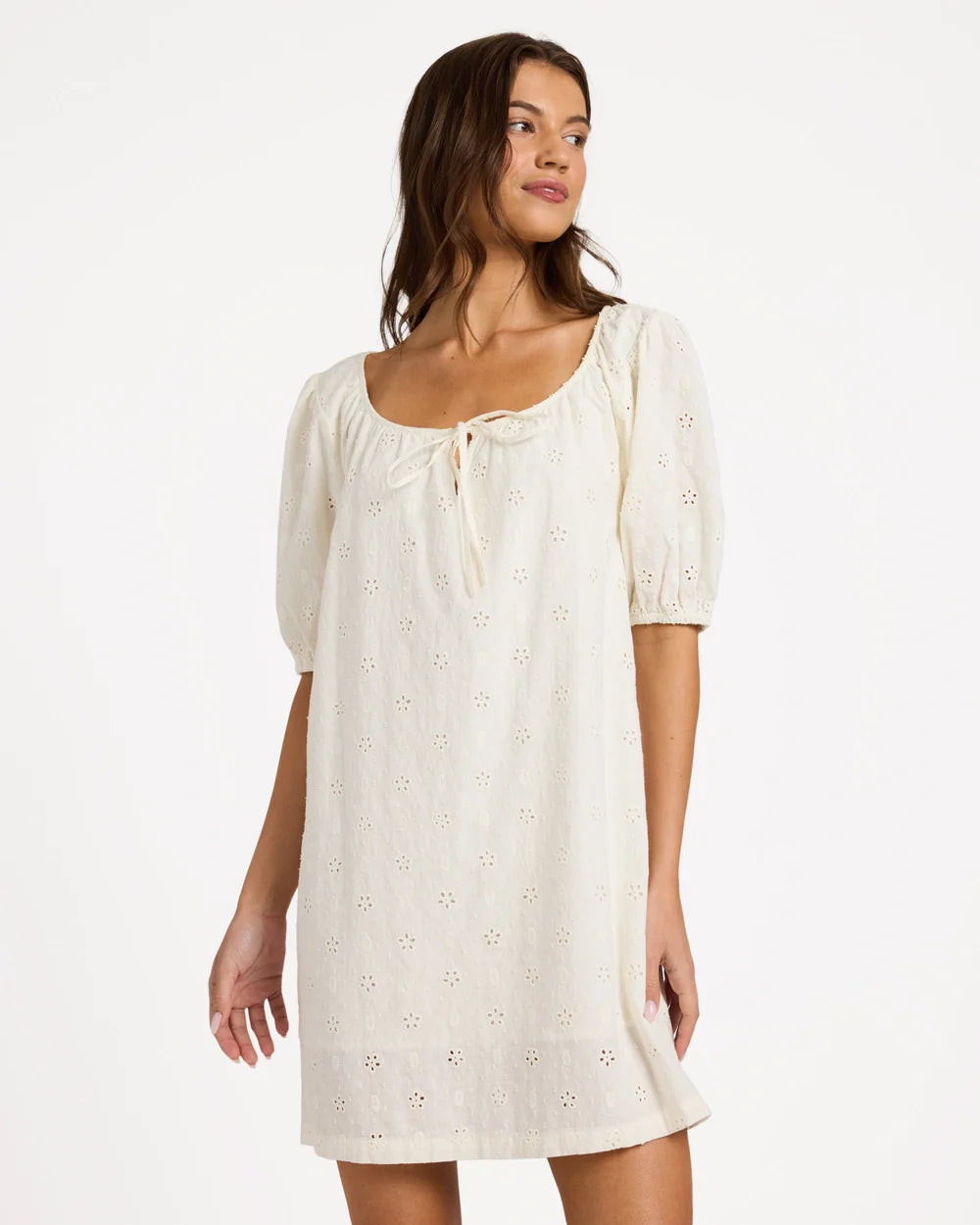 Roxy Lucky One Mini Dress COCONUT MILK